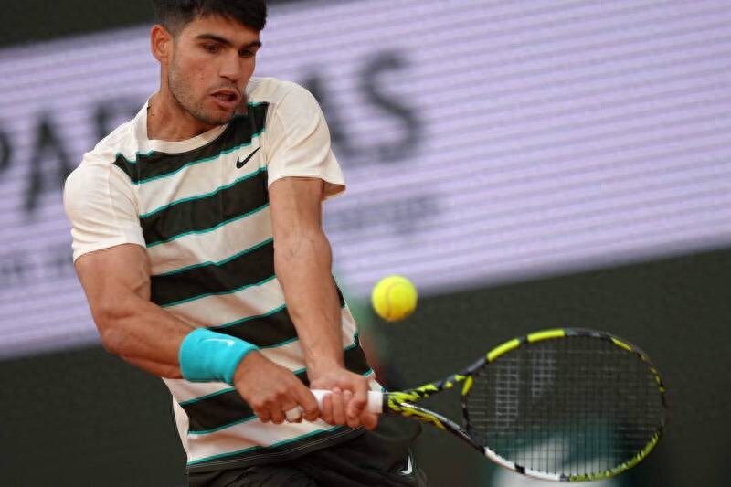 Alcaraz has advanced to the quarterfinals of the French Open for the third consecutive year and will face Musetti for a ticket to the final