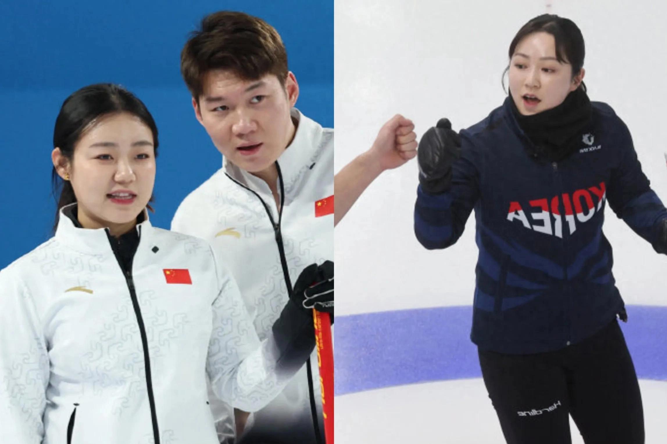 Han Yu's 3 points in one game are too good! He led the curling mixed doubles team to defeat the Korean team 6-4 and won the first victory in the World Championships