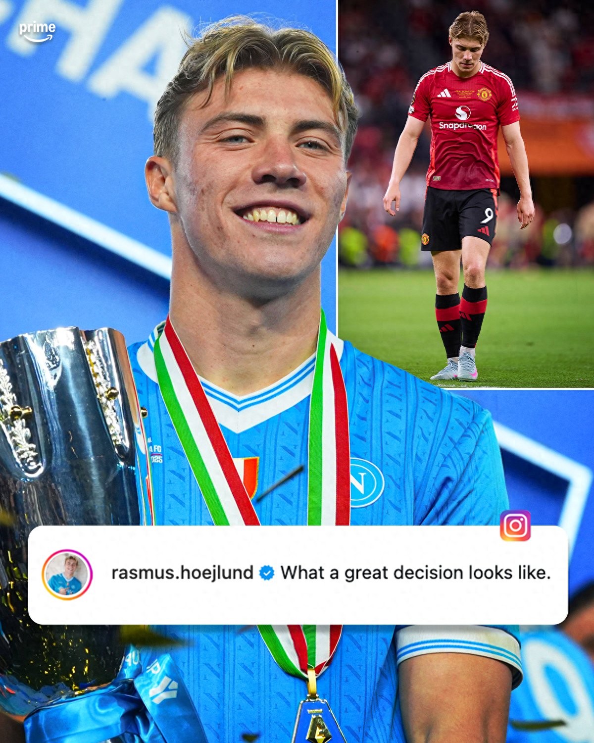 Hojlund's journey from dreaming about Manchester United to falling out with them! He reveals details about his departure, and the Red Devils' financial loss is disclosed.