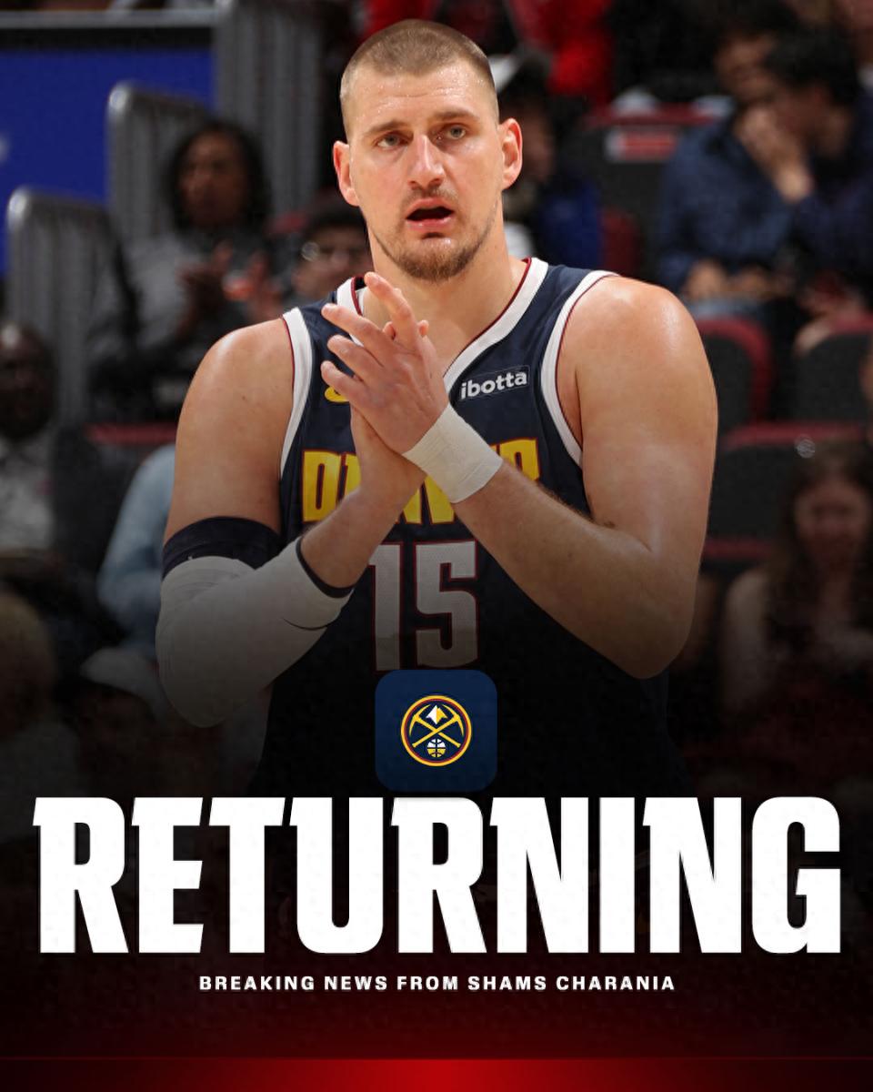 Major boost for the Nuggets! Jokic is set to return today against the Clippers and has not yet lost his award eligibility.