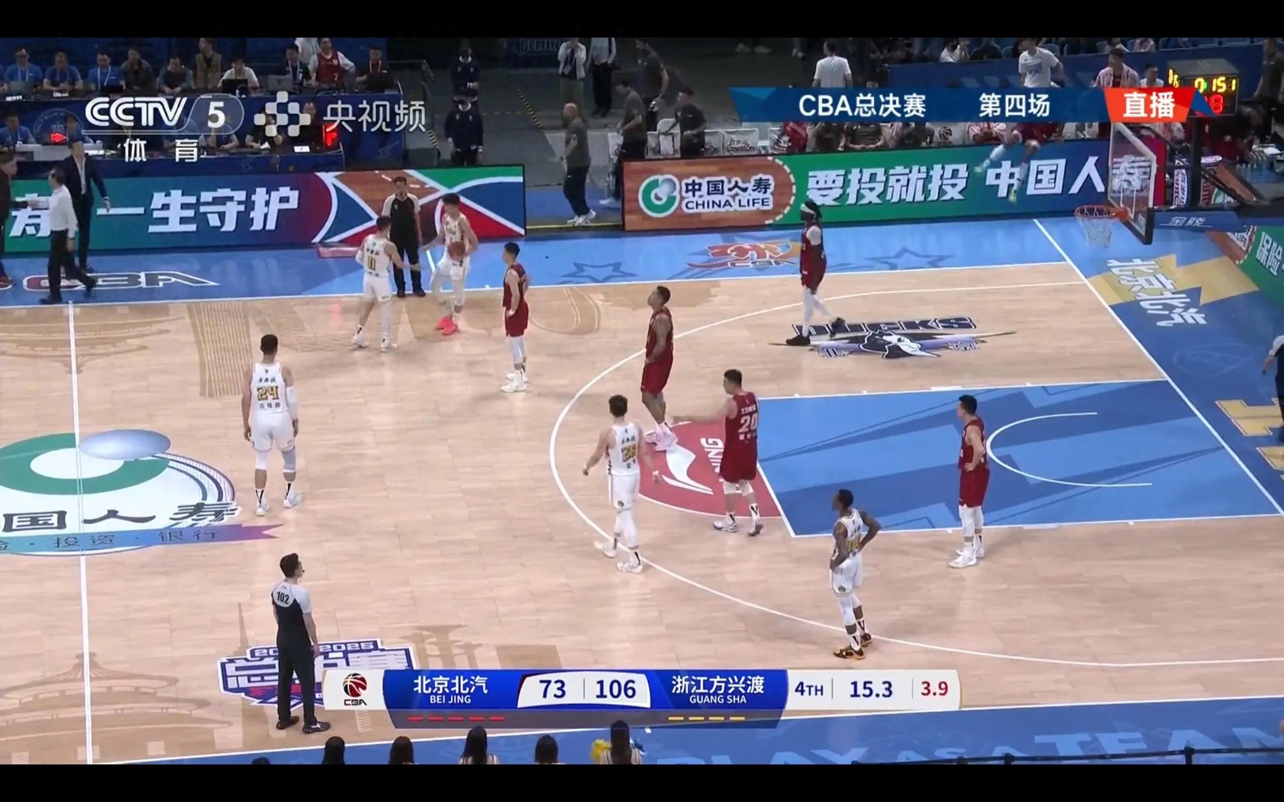 The big rout CBA finals G4 battle Beijing BAIC lost Zhejiang Fangxingdu 33 points, and BAIC had no hope of winning the championship