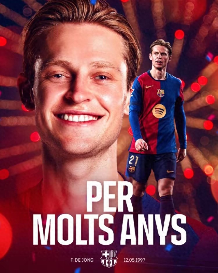 Happy De Jong's 28th birthday, Barcelona career 256 games, 19 goals, 23 assists &amp; 5 titles Manchester City is in dire need of an eye