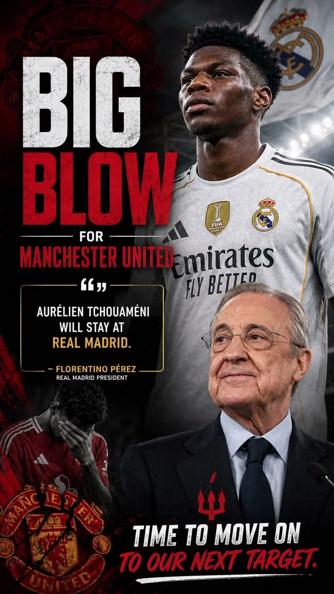 Manchester United still dreaming of signing Tchouaméni? Real Madrid gives a clear answer! Carrick's top transfer target remains undecided