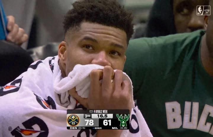 After repeated pulling and torment, Giannis got injured.