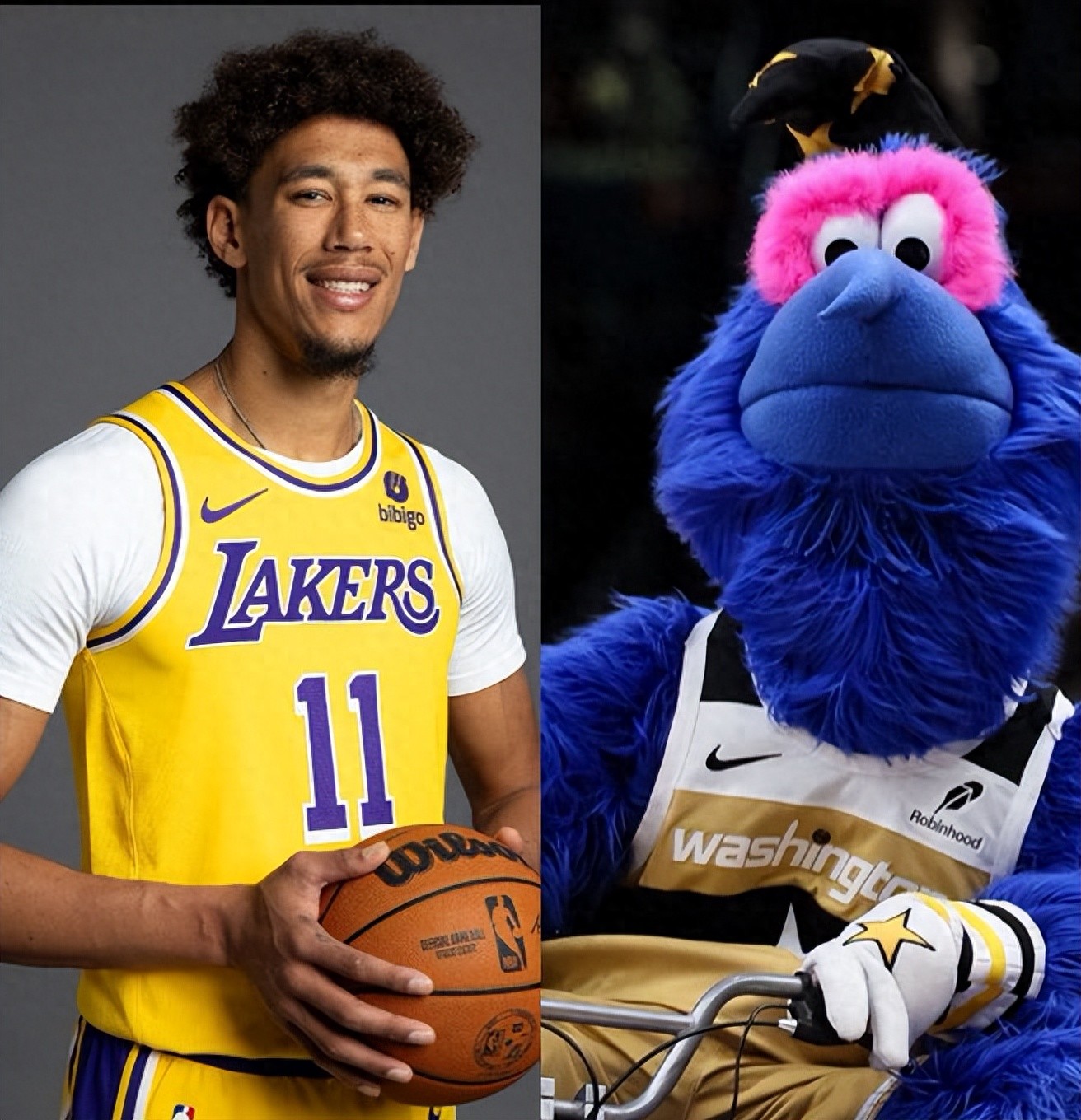 Rare sight! Lakers center Hayes suspended without pay for one game by NBA for shoving the Wizards mascot