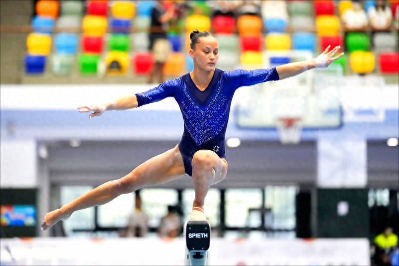 Mixed-race athlete Chen Ruian put on the jersey of the Chinese Taipei team for the first time and competed in the 2025 Women's Asian Gymnastics Championships