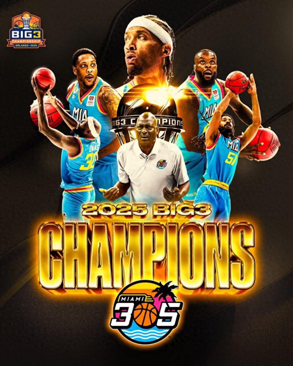 Chalmers delivers the game-winning shot! Beasley leads Miami 305 with 25 points and 12 rebounds to clinch the Big3 League championship.