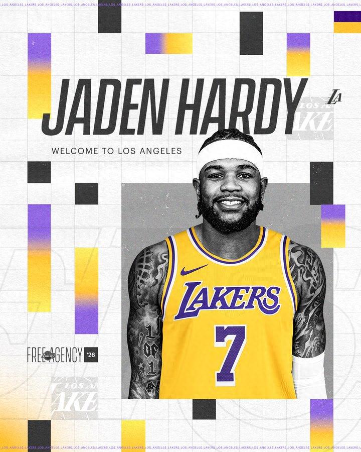 Lakers officially announce completion of a one-for-three trade! Hardy to wear the purple and gold No. 7, Ayton joins Wizards