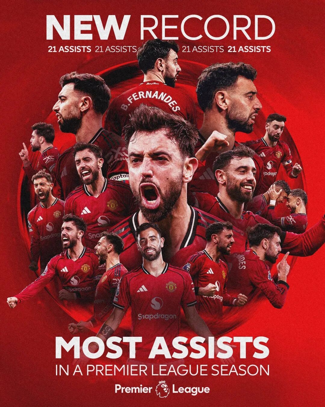 Official confirmation: B Fee's 21st assist is not an own goal! Verbal clash with Keane, and Man Utd begins contract extension talks