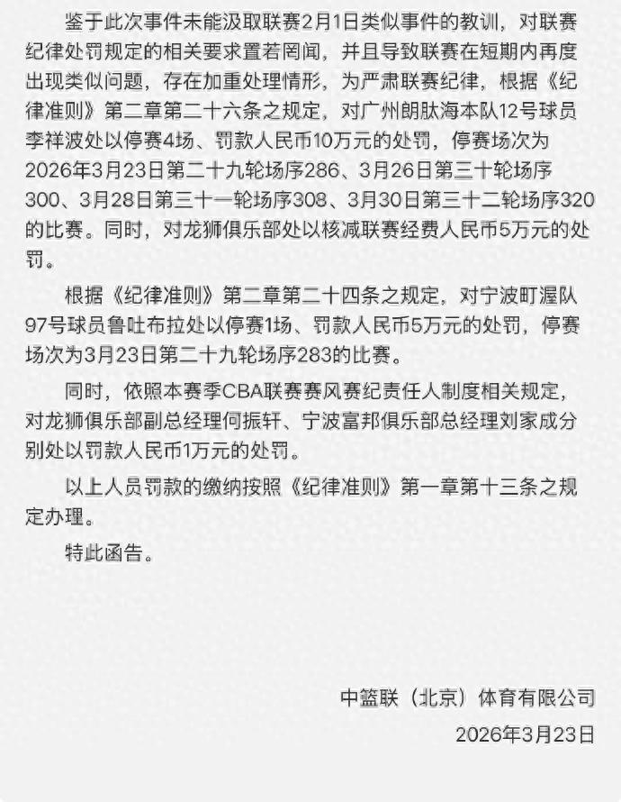 Serves him right! CBA announces severe penalties! This is a national-level center.