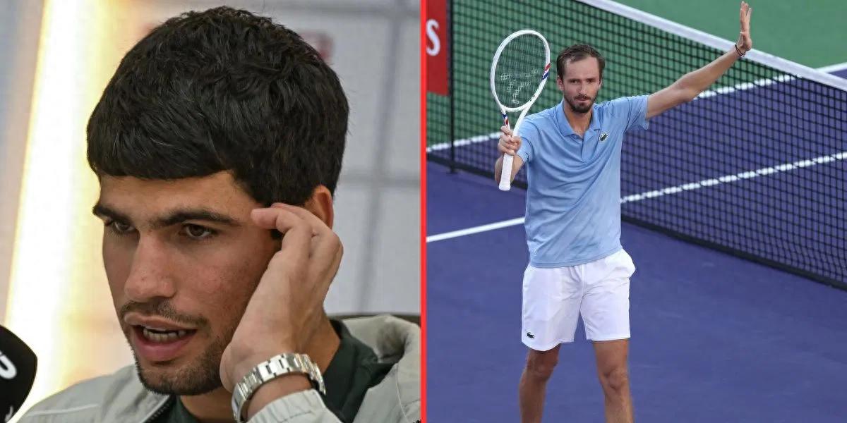 Alcaraz admits he "had to accept" defeat: Medvedev's aggressive play surprised him