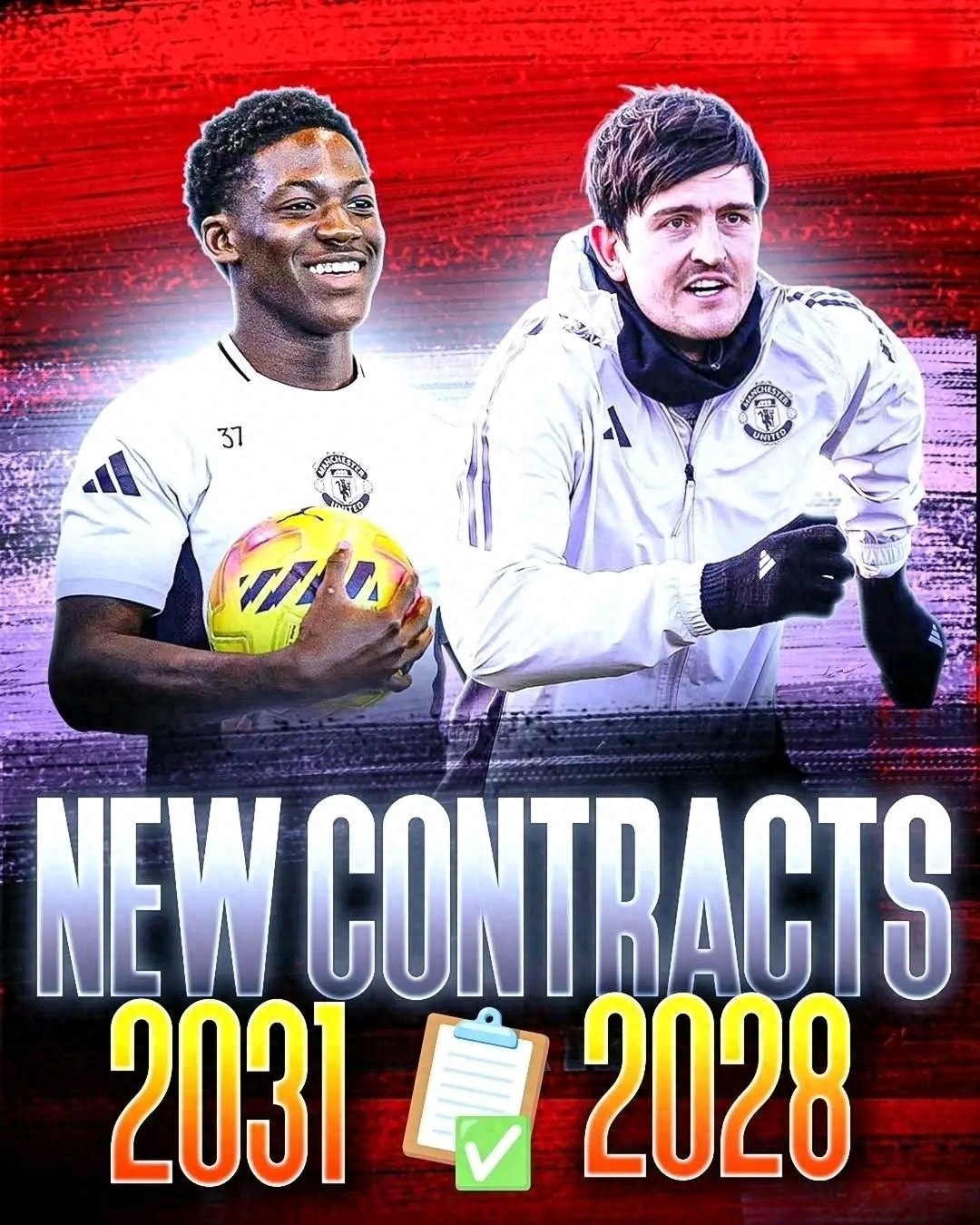 Double celebration! Two Manchester United players are set to renew contracts and return to the England squad, details of new contract terms revealed.
