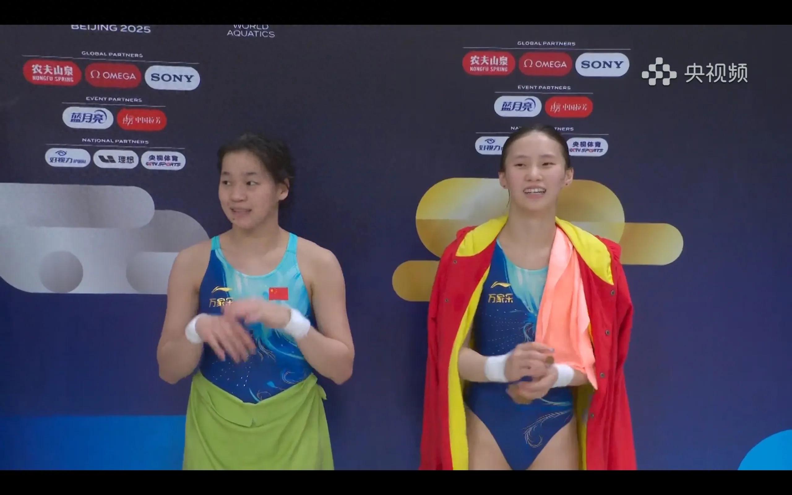Diving World Cup Beijing Finals Women's 10-meter Platform Final Chen Yuxi Champion Quan Hongchan runner-up