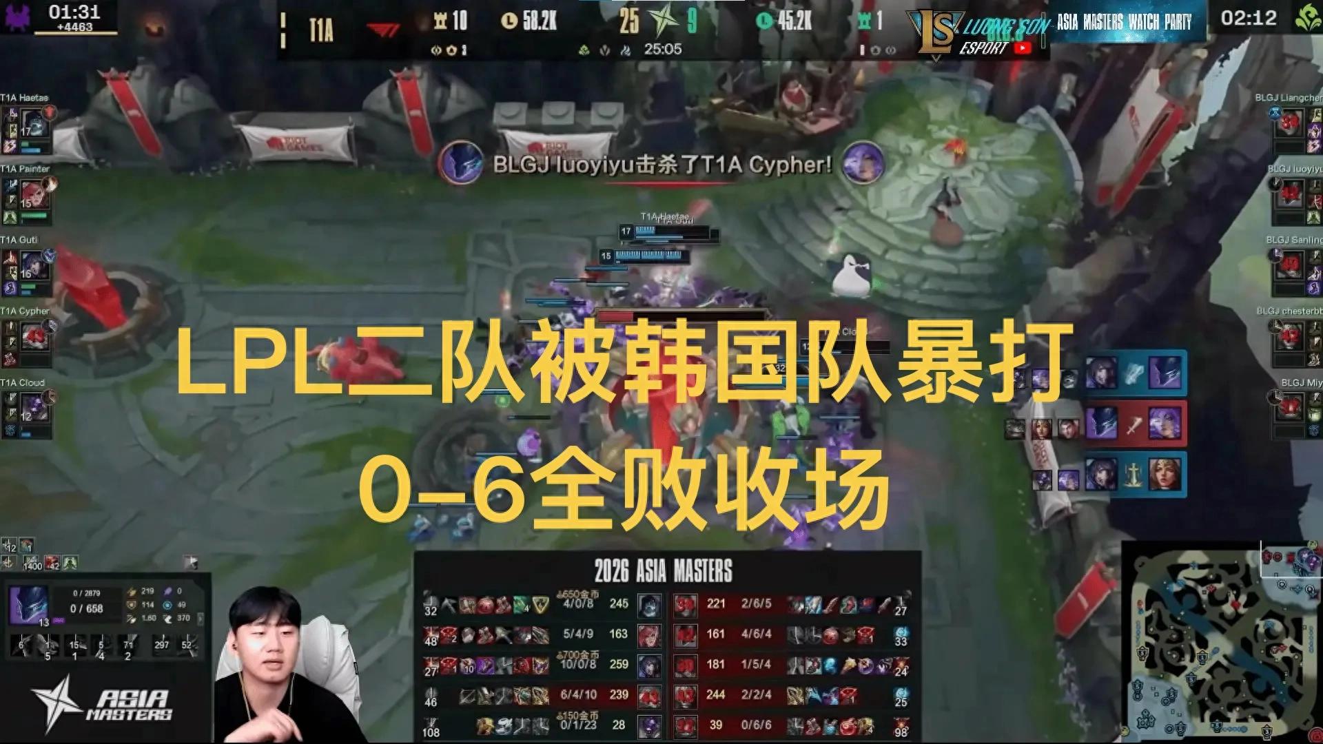 The LPL's second-tier teams suffered a crushing 0-6 defeat against Korean teams! Three teams have already secured playoff spots, highlighting the massive gap in rookie talent.