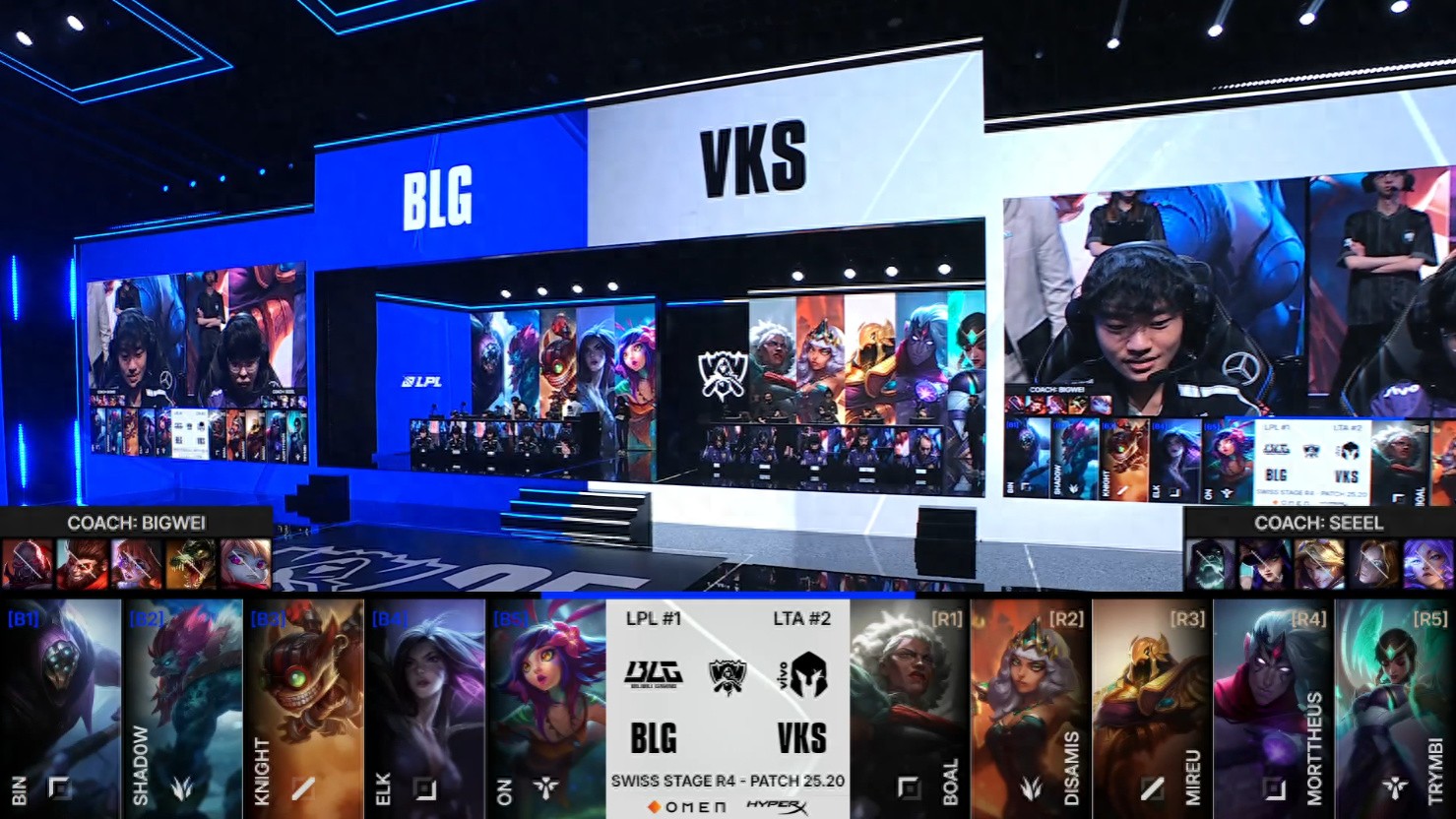 S15 Swiss Round: Knight&#39;s LeBlanc dazzles with a quadra kill, BLG eliminates VKS 2-0