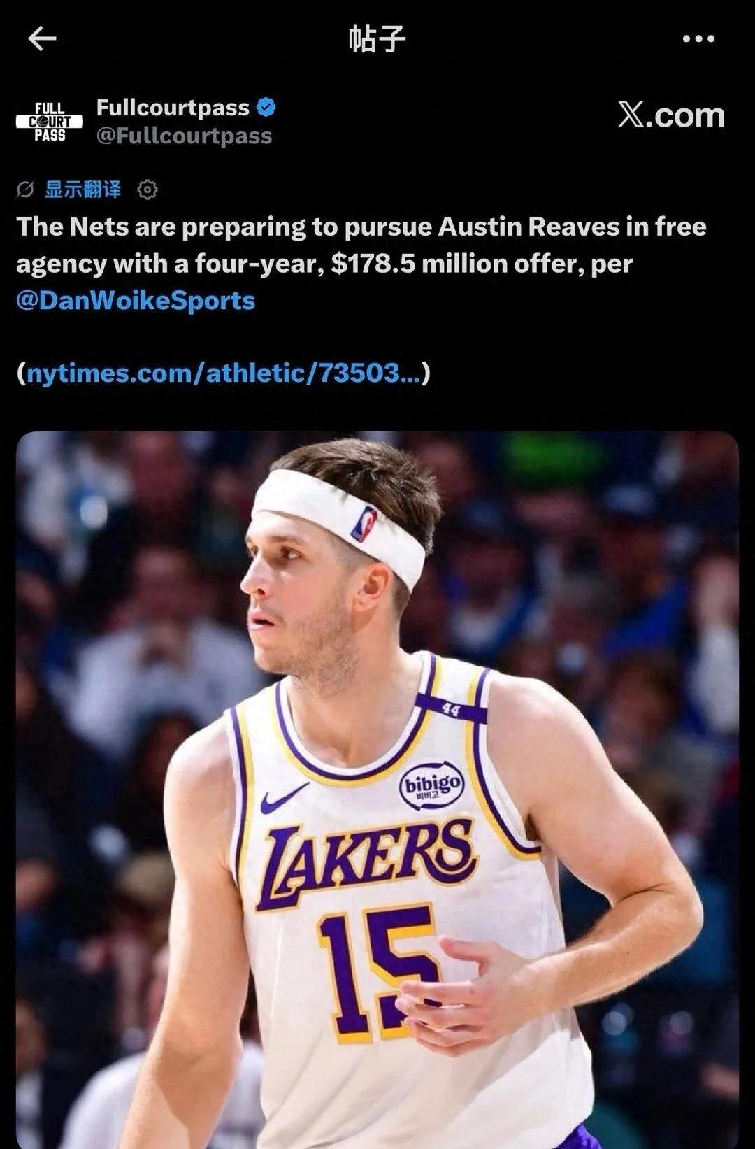 Four years, $180 million! Lakers are stunned! Eastern Conference weaklings are scrambling for Reaves