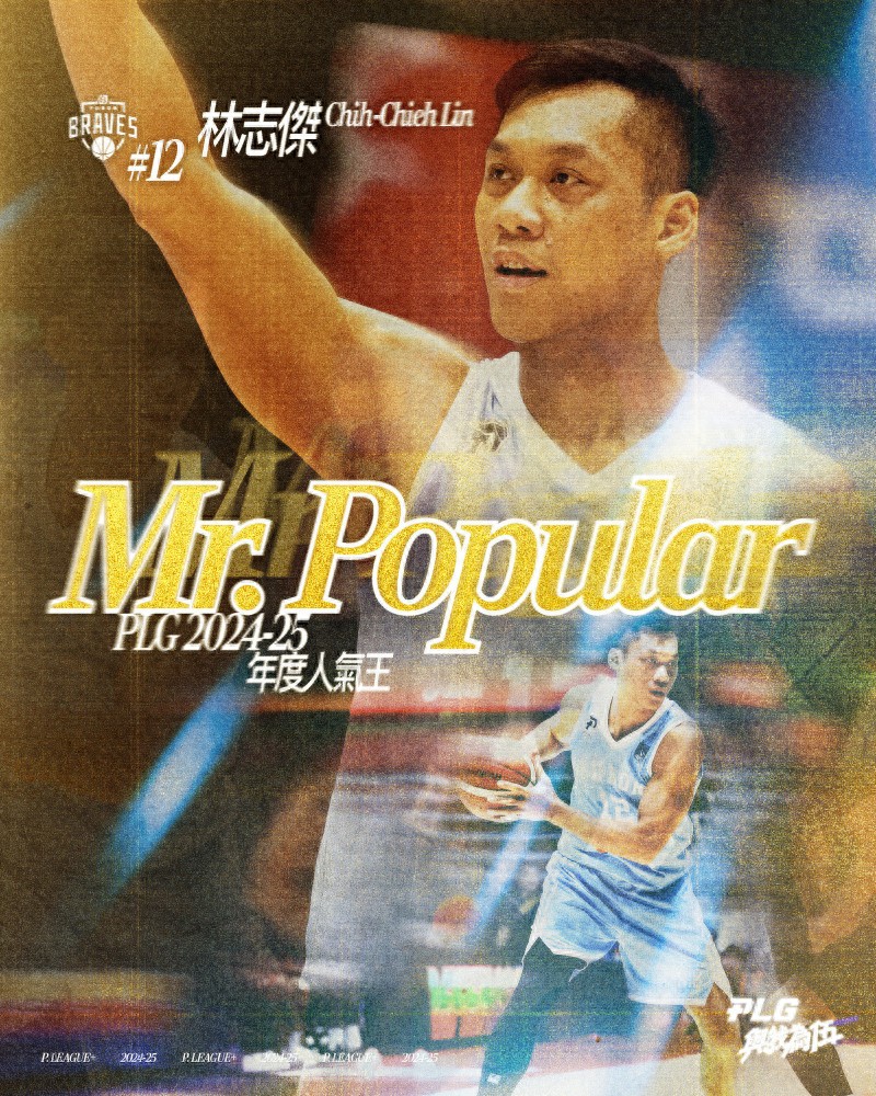 PLG's number one star is the best, and Lin Zhijie has won the popularity king of the year for 5 consecutive years