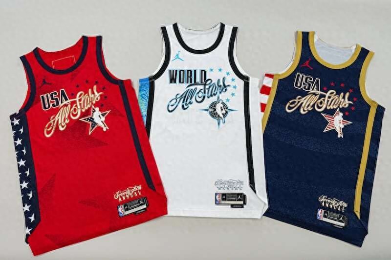 The 2026 All-Star jerseys have been revealed! Two designs for Team USA plus one for the World Team: the designs pay tribute to Los Angeles.