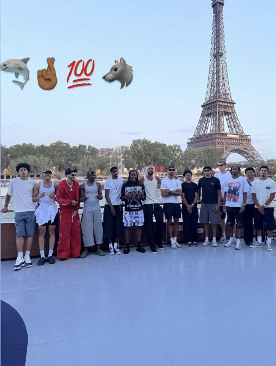 The Timberwolves have kicked off their training trip in France! 14 players are taking part, with Edwards and Ball leading the way alongside Gobert.