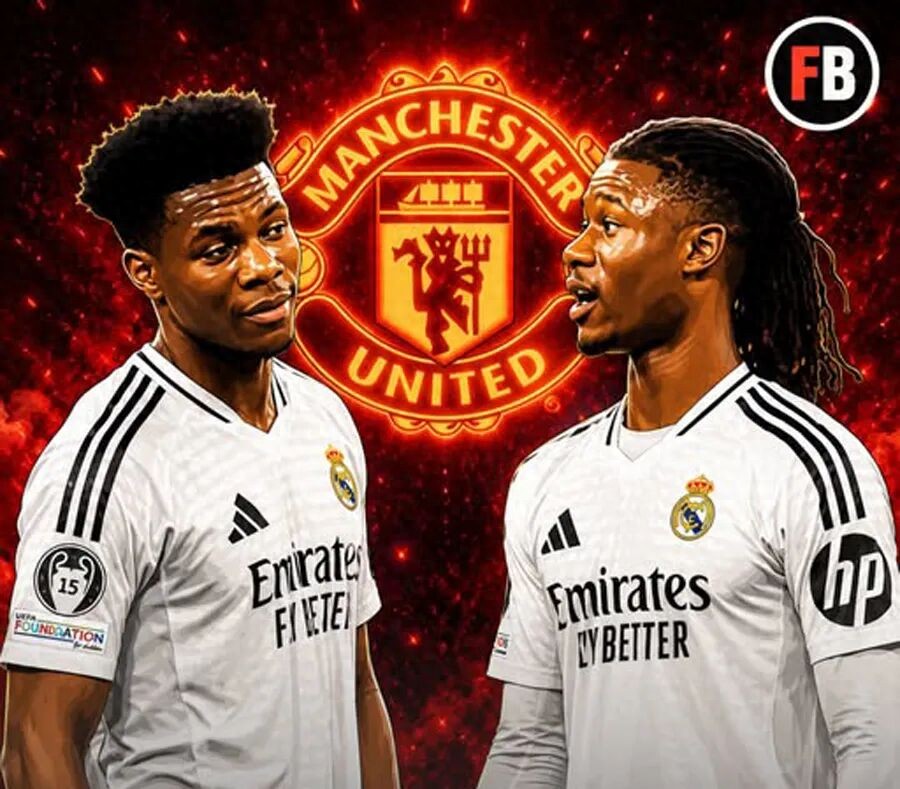 Manchester United might end up signing a cheap Premier League defensive midfielder instead of Carlos Baleba! Aurelien Tchouameni has no intention of leaving Real Madrid.