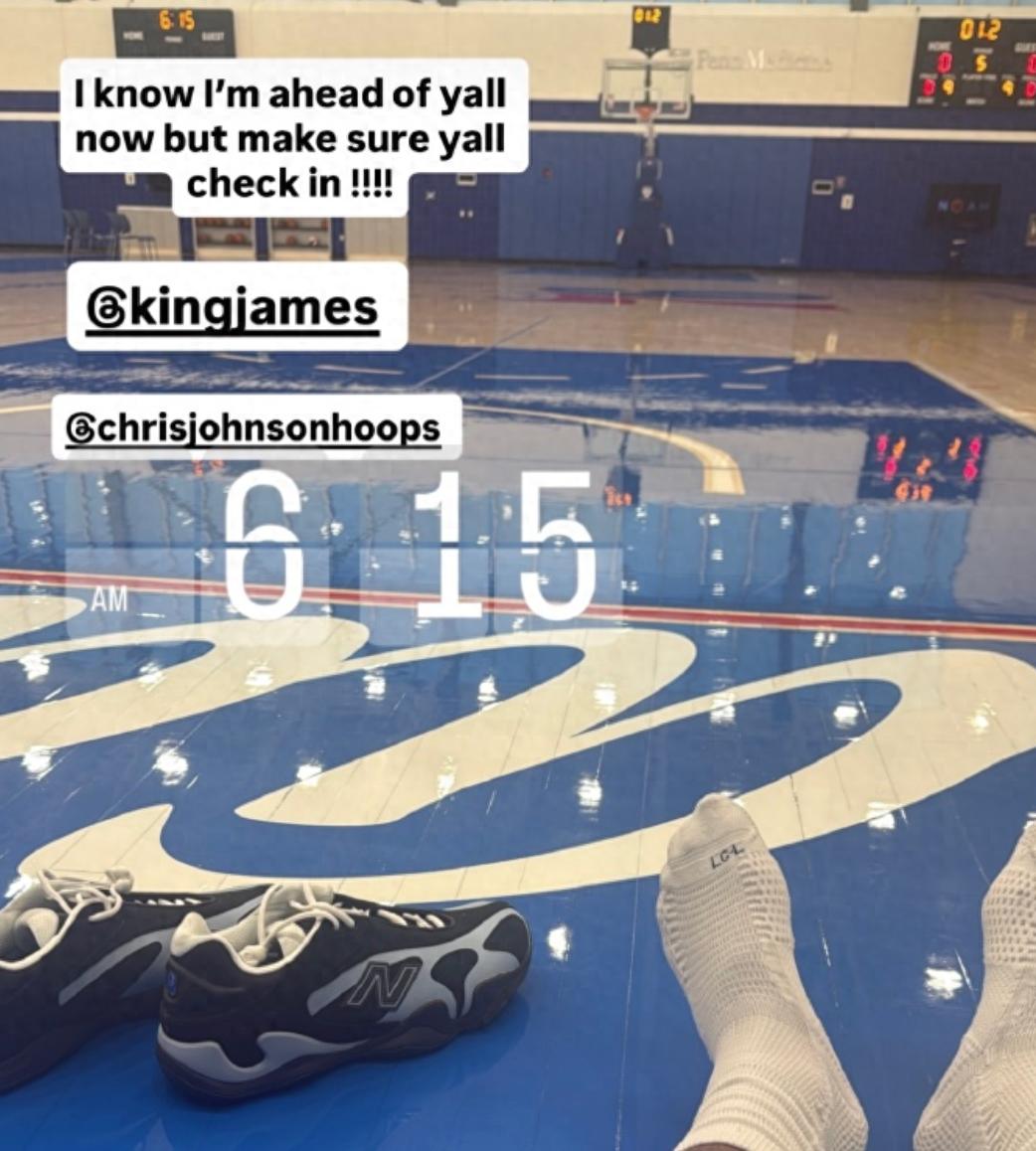 At 6:15 AM, James and teammate Maxey practiced together! The 76ers owner called James the greatest of all time.