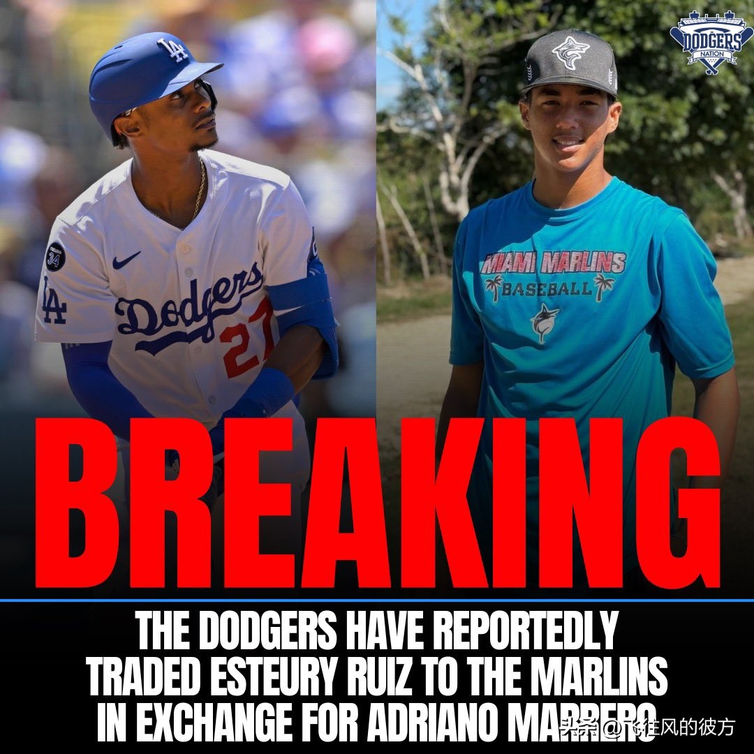 The Miami Marlins have acquired the speedy outfielder Ruiz from the Los Angeles Dodgers.