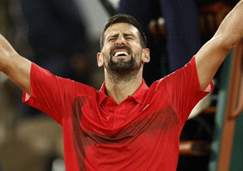 Djokovic became only the fifth man in history to reach the last four of a Grand Slam tournament at the age of 38