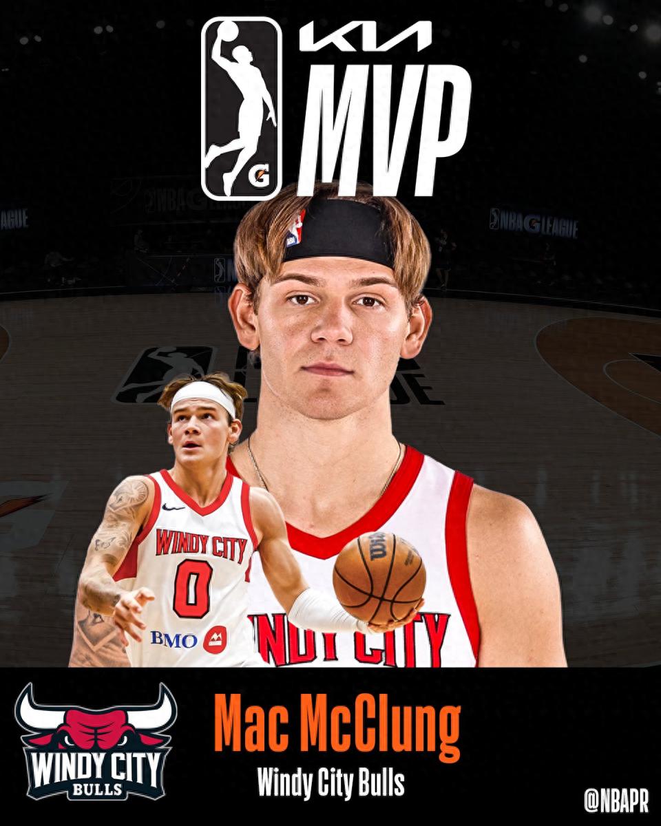 Three-time dunk champion earns new honor! McClung wins G League MVP again, previously crowned all-time scoring leader