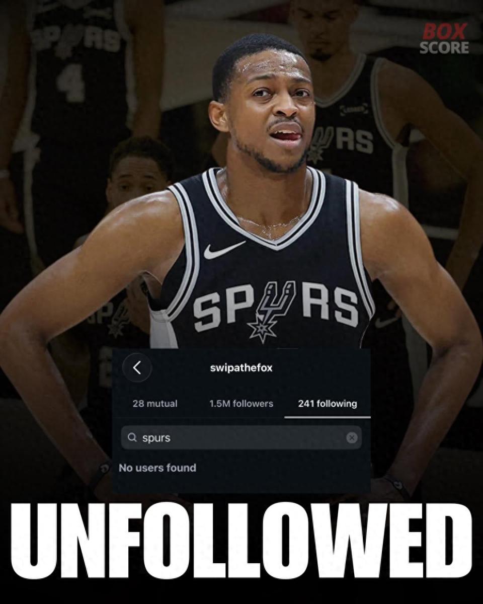 Fox unfollows the Spurs, sparking heated discussions! He once unfollowed Sabonis: "People don't need to be too close to everyone."