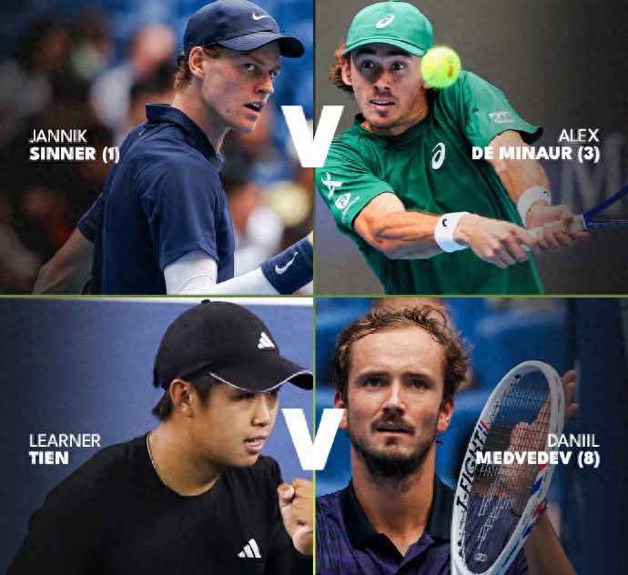 Sinner lost to his rival servant Xiao Ziwei after smashing his racket and exiting the tournament; Zheng Qinwen’s elbow injury remains uncertain, Raducanu squandered three match points and was bageled.