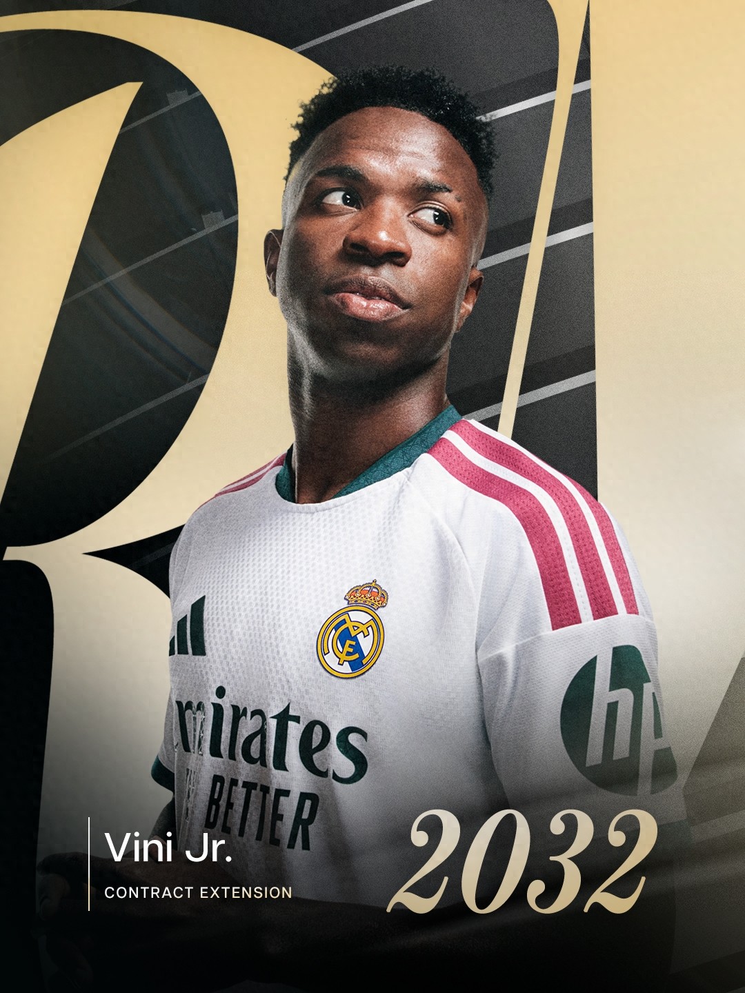 Soap opera ends, the new prince of the Bernabéu stays! Real Madrid officially announces Vinícius Jr.'s contract extension until 2032.