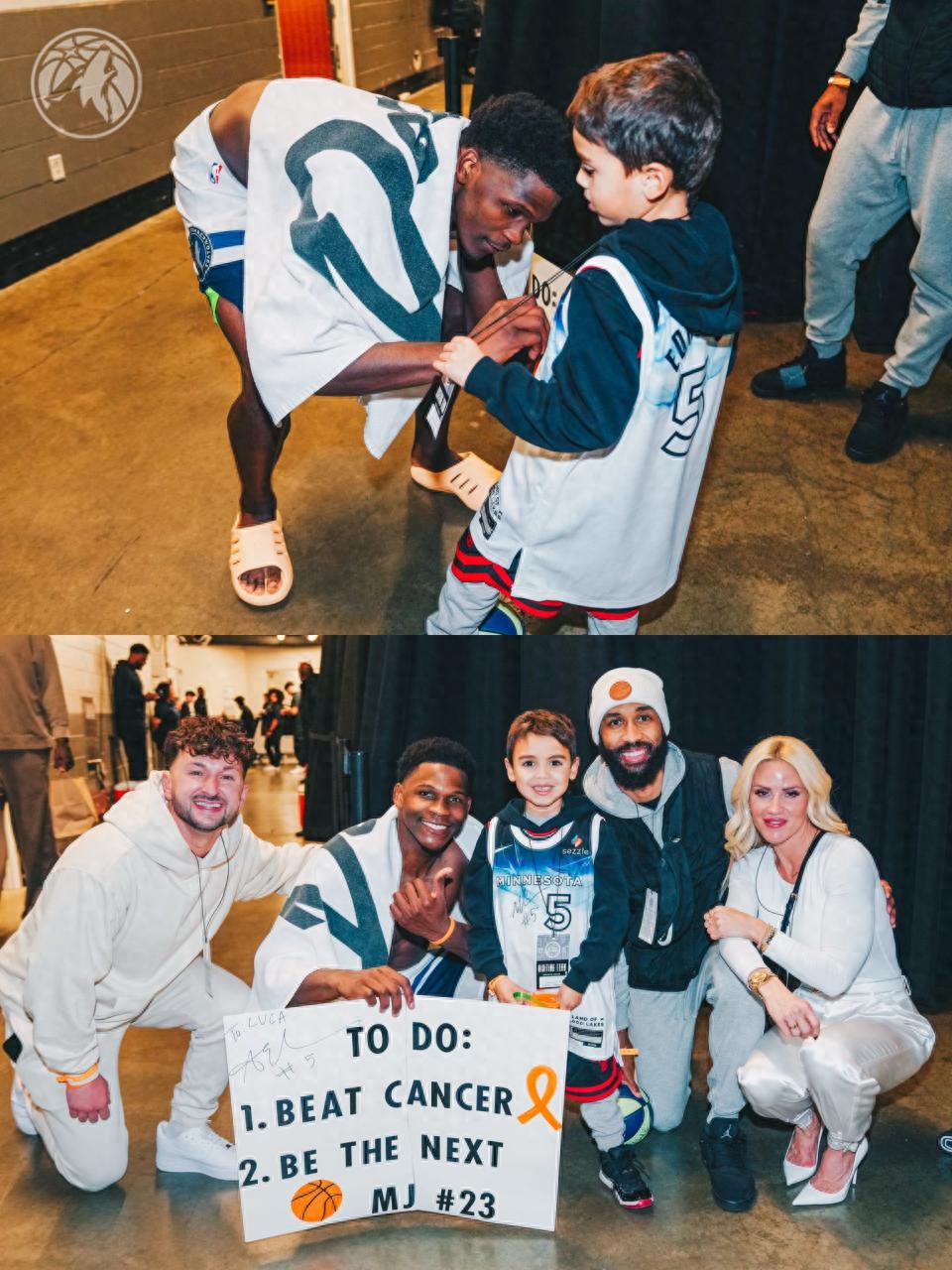 Luka has beaten cancer! A heartwarming story between Ant and a young fan: He still wears that orange wristband.