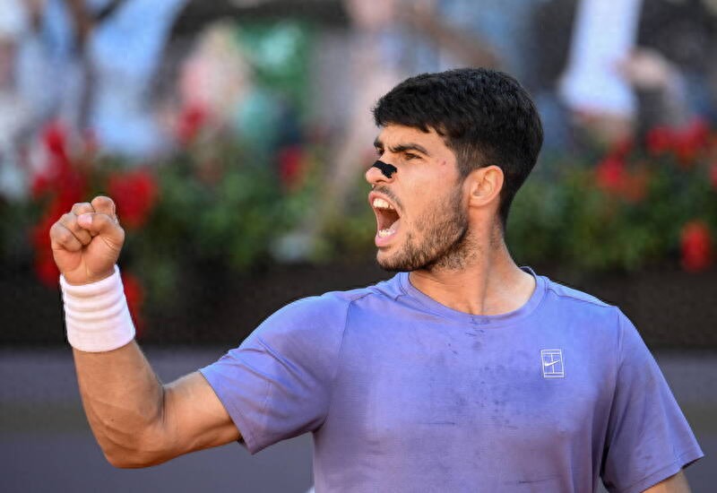 Alcaraz reached the men's singles final of the Rome Masters for the first time, where he faced his arch-rival Sinner