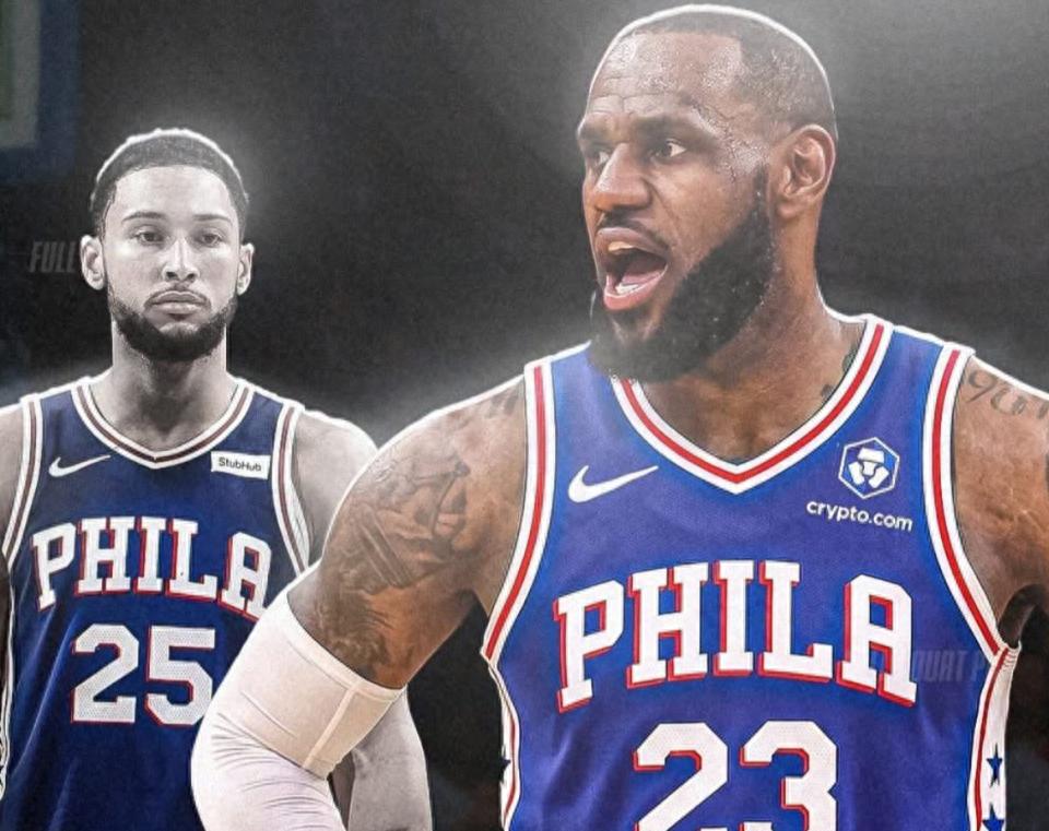 76ers reportedly considering one-year minimum deal to bring back Simmons! Could serve as Embiid's backup, with LeBron as the key to the signing