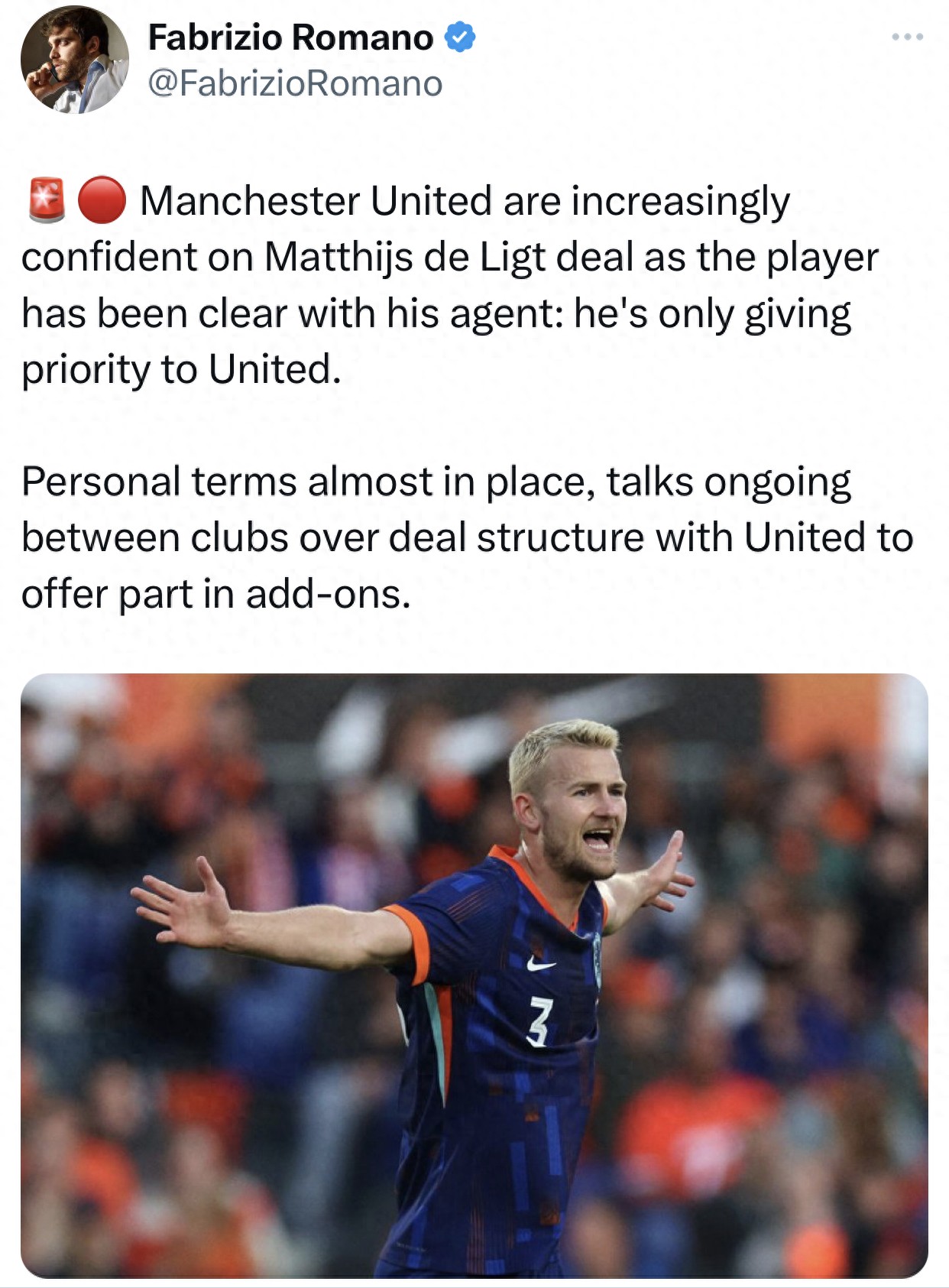 Here comes Manchester United! Renowned journalist confirms: Personal terms have been settled! The €65 million man is set to arrive at the Theatre of Dreams.