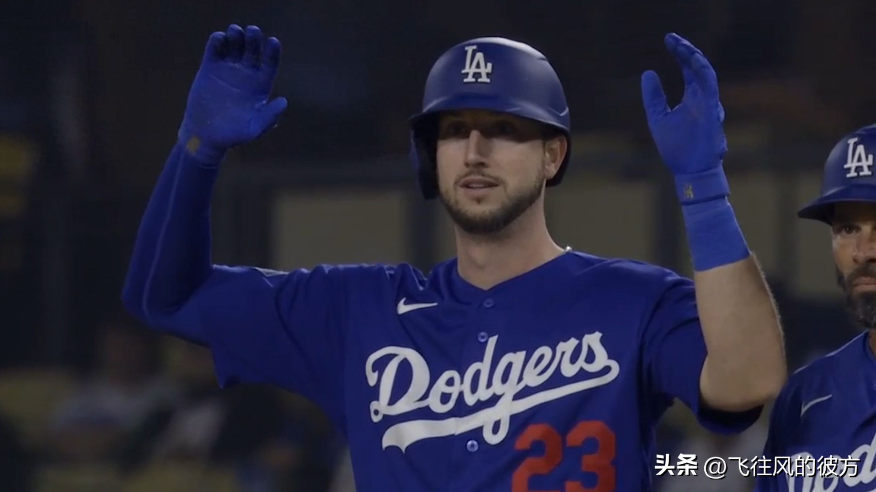 Even a new signing worth $240 million must start learning the Dodgers' hit celebration moves from scratch.