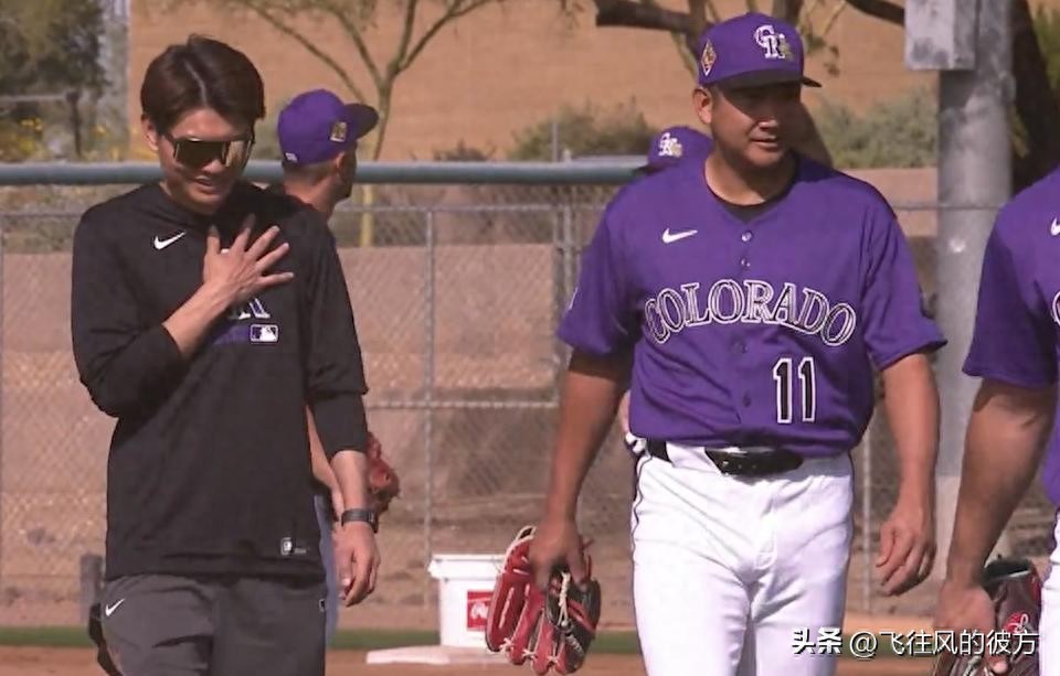 Tomoyuki Sugano debuts in a purple jersey! He revealed he originally wanted to wear number 19 but was denied.
