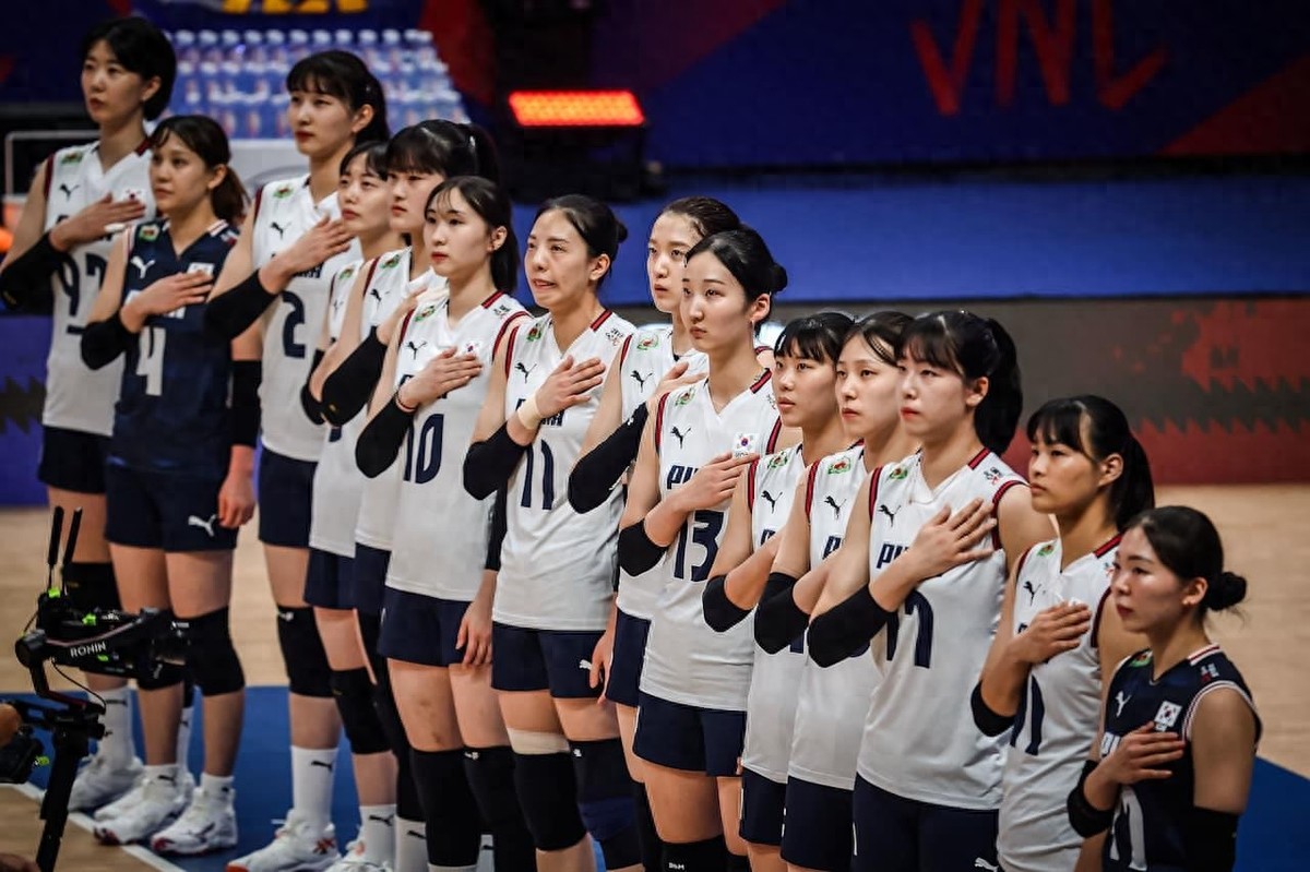 The South Korean women's volleyball team, which aims to stay in the VNL, will meet Italy, the Olympic champion in Paris