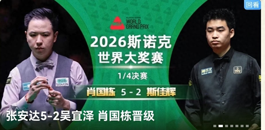 Latest Snooker World Grand Prix Update: Xiao Guodong and Zhang Anda Win, Wu Yize Loses; Tonight’s 2.6 Schedule Included