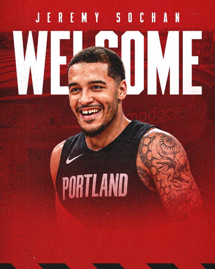Yang Hanshen has a new teammate! The Blazers officially announce the signing of Sochan on a one-year non-guaranteed contract to compete for a roster spot.