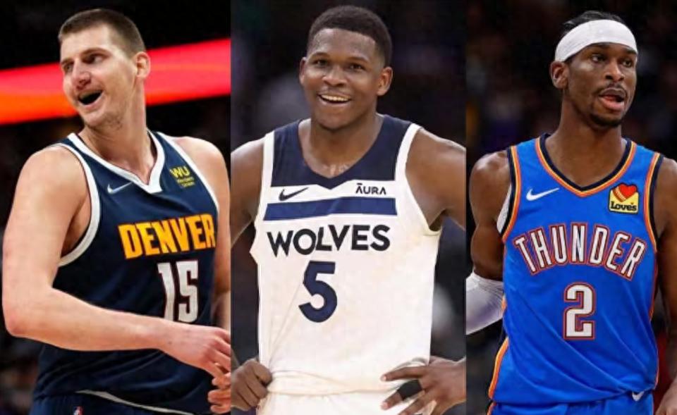 This season's clutch scoring efficiency rankings: Edwards tops SGA for first place, Harden ranks 4th, Durant 7th.