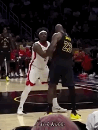 The Lakers' probability of advancing skyrocketed to 61%! James narrowly avoided injury from a Rockets player, which could have ended his season.