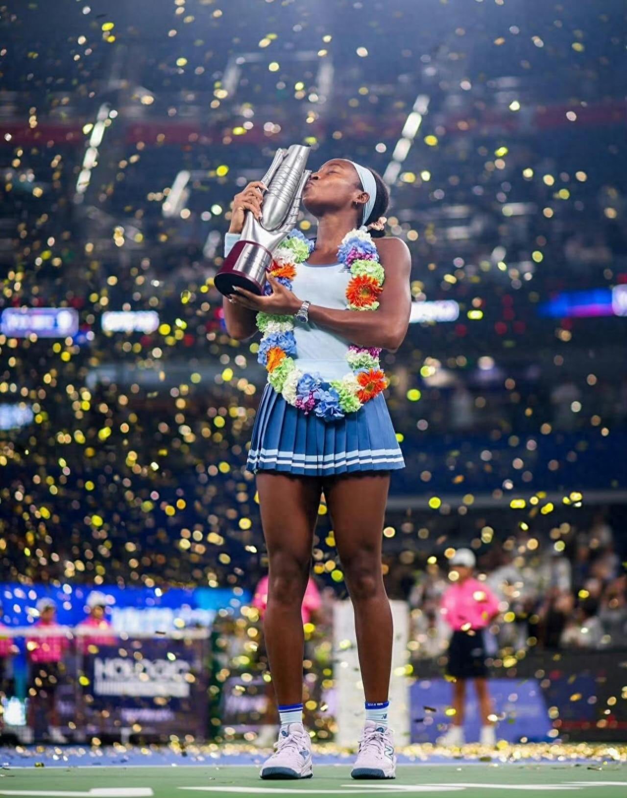 Gauff openly calls China her lucky land, joking after winning Wuhan Open that she hopes to return to the Forbidden City next year to fulfill a vow.
