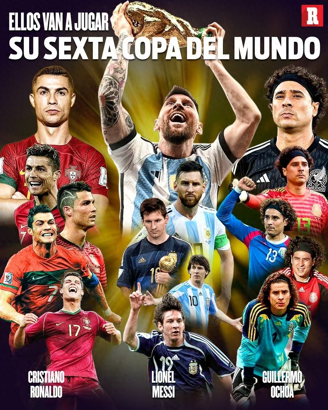 Six World Cups: Only Three Players in Football History – Ronaldo, Messi, and Ochoa