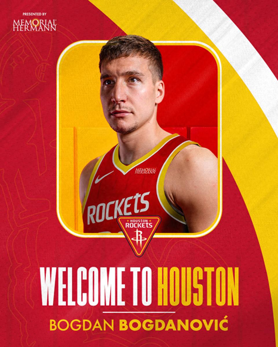 Rockets officially announce two signings! Bogdanovic joins on a one-year veteran minimum, Copeland signs a two-way contract