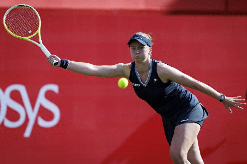 Last year's Wimbledon women's singles champion Krejcikova was knocked out in an upset at the 2025 Queen's Tournament in London