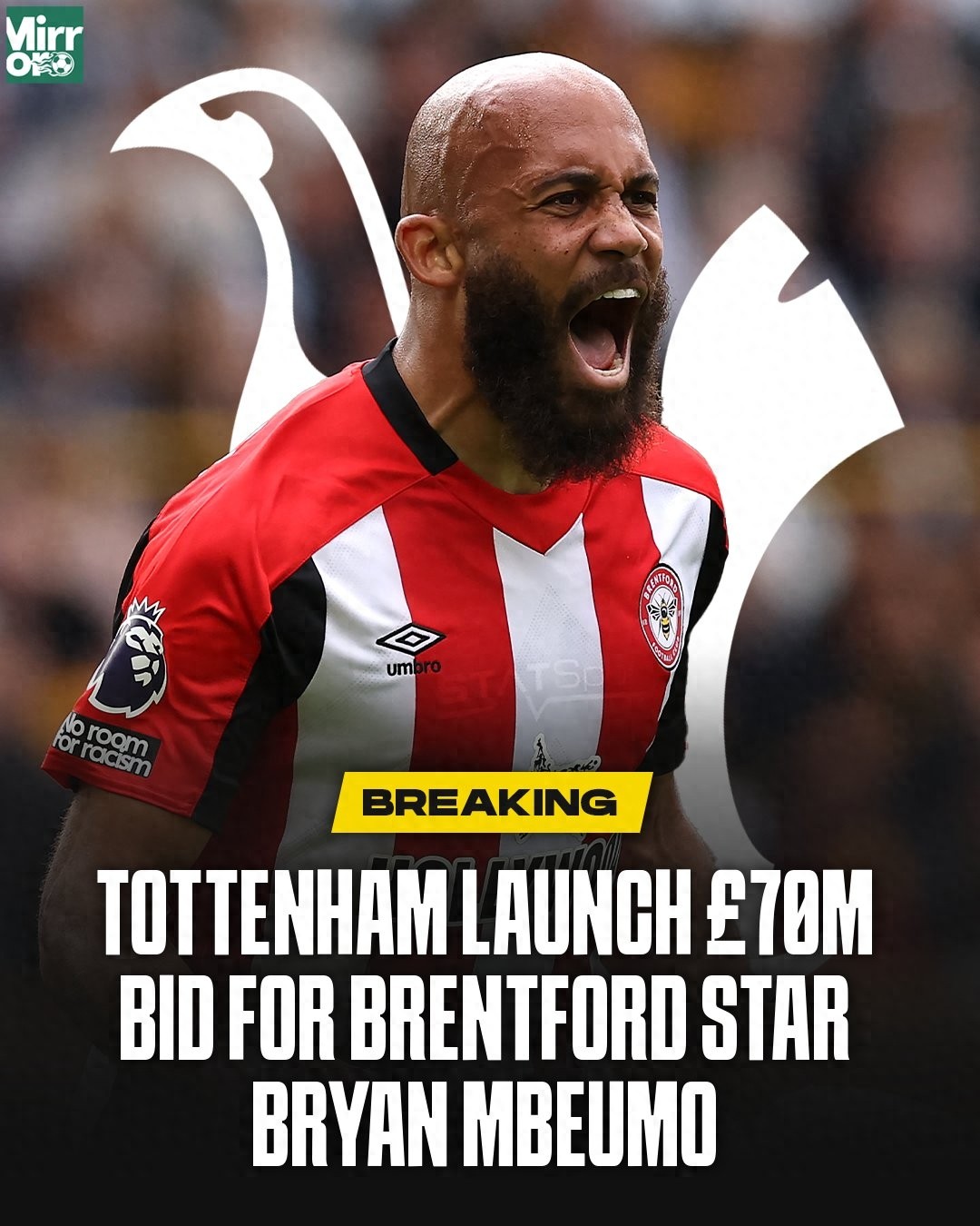 After Tottenham poached Flick, they went all out to intercept Manchester United's target Mbeumo, the second right winger in the Premier League, 20 goals and 7 assists