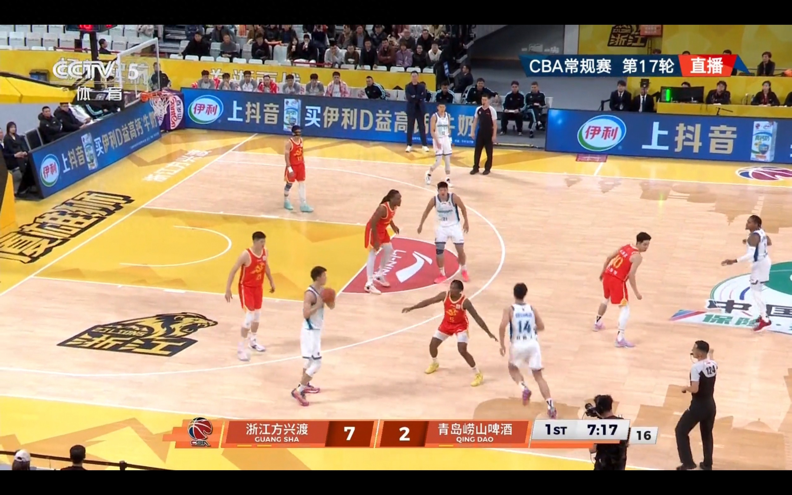 Live broadcast of CBA: Zhejiang Fangxingdu VS Qingdao Laoshan Beer