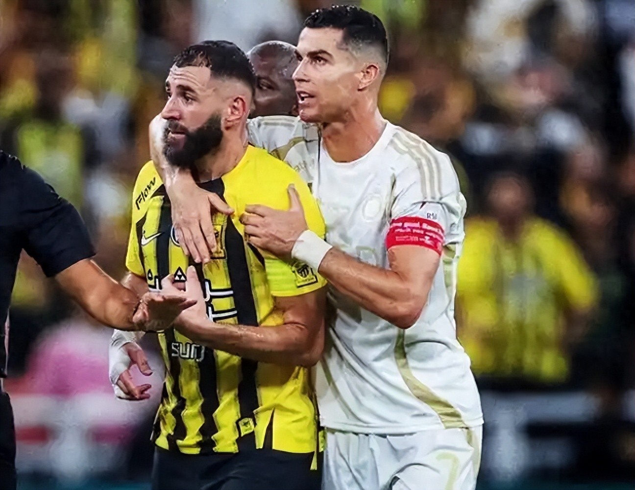 Benzema &amp; Ronaldo both scored goals Why is it difficult to find Benzema's double title &amp; Ronaldo's first title?