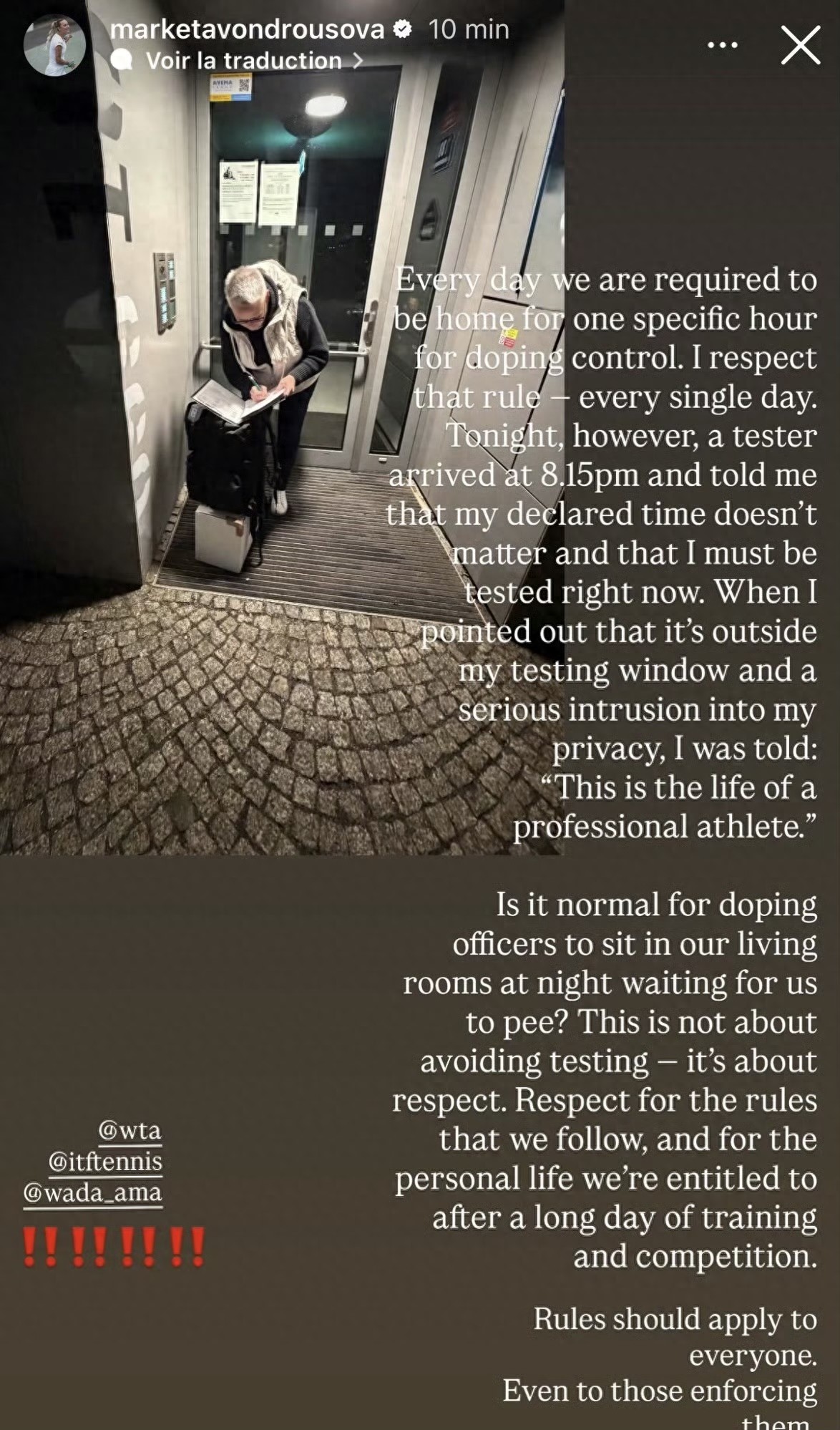 Doping testers waiting in a player's living room for urine samples: Where is the boundary of athletes' privacy rights?
